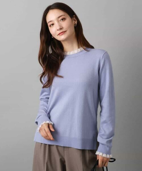 MK MICHEL KLEIN / エムケーミッシェルクラン ニット・セーター | ミニフリルデザインニット/洗える | 詳細27