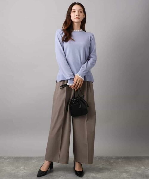 MK MICHEL KLEIN / エムケーミッシェルクラン ニット・セーター | ミニフリルデザインニット/洗える | 詳細28