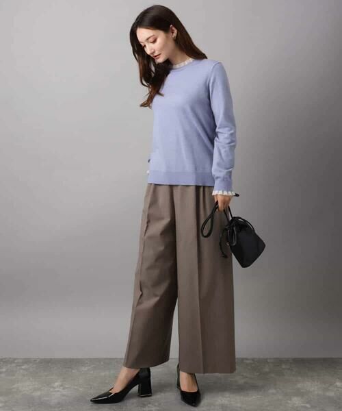 MK MICHEL KLEIN / エムケーミッシェルクラン ニット・セーター | ミニフリルデザインニット/洗える | 詳細29