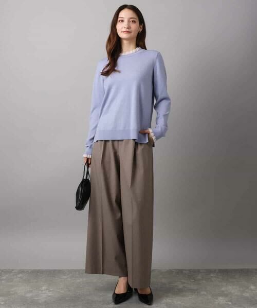 MK MICHEL KLEIN / エムケーミッシェルクラン ニット・セーター | ミニフリルデザインニット/洗える | 詳細30