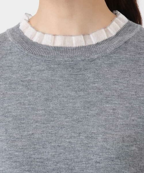 MK MICHEL KLEIN / エムケーミッシェルクラン ニット・セーター | ミニフリルデザインニット/洗える | 詳細8