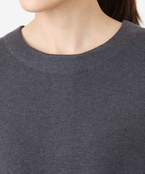 MK MICHEL KLEIN / エムケーミッシェルクラン ニット・セーター | スムース編みバック釦ニット/洗える | 詳細13