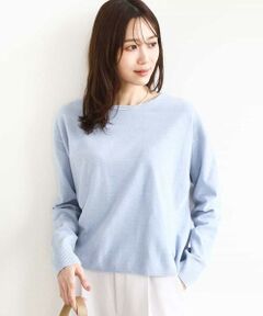 MK MICHEL KLEIN / エムケーミッシェルクラン ニット・セーター | モールヤーンボートネックニット/洗える