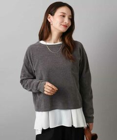 MK MICHEL KLEIN / エムケーミッシェルクラン ニット・セーター | モールヤーンボートネックニット/洗える