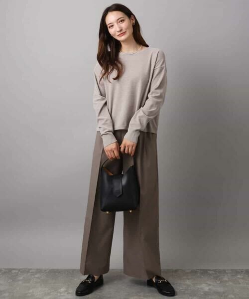 MK MICHEL KLEIN / エムケーミッシェルクラン ニット・セーター | モールヤーンボートネックニット/洗える | 詳細11