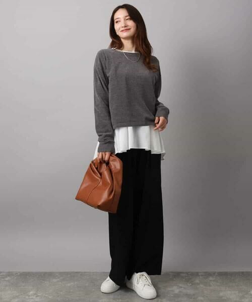 MK MICHEL KLEIN / エムケーミッシェルクラン ニット・セーター | モールヤーンボートネックニット/洗える | 詳細2