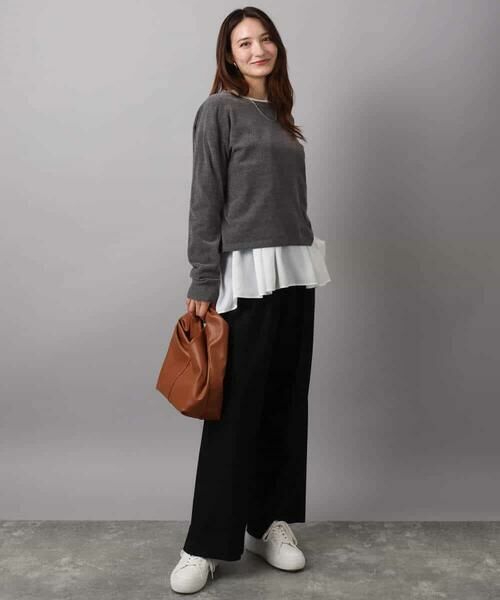 MK MICHEL KLEIN / エムケーミッシェルクラン ニット・セーター | モールヤーンボートネックニット/洗える | 詳細4