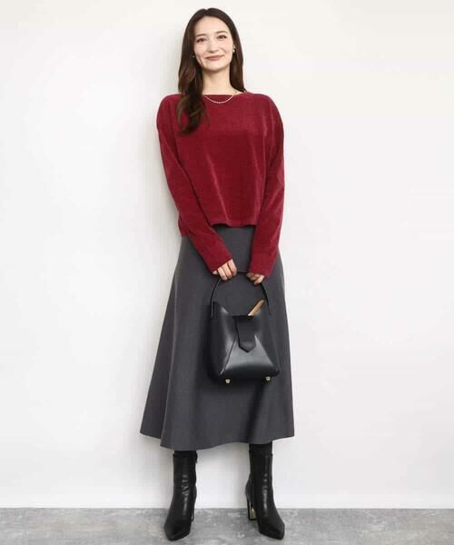MK MICHEL KLEIN / エムケーミッシェルクラン ニット・セーター | モールヤーンボートネックニット/洗える | 詳細6