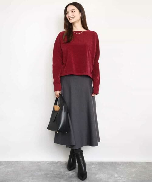 MK MICHEL KLEIN / エムケーミッシェルクラン ニット・セーター | モールヤーンボートネックニット/洗える | 詳細7