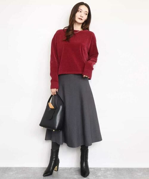 MK MICHEL KLEIN / エムケーミッシェルクラン ニット・セーター | モールヤーンボートネックニット/洗える | 詳細8