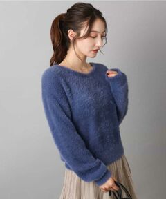 MK MICHEL KLEIN / エムケーミッシェルクラン ニット・セーター | フェザーニットプルオーバー/前後2way/洗える