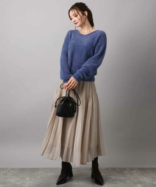 MK MICHEL KLEIN / エムケーミッシェルクラン ニット・セーター | フェザーニットプルオーバー/前後2way/洗える | 詳細23