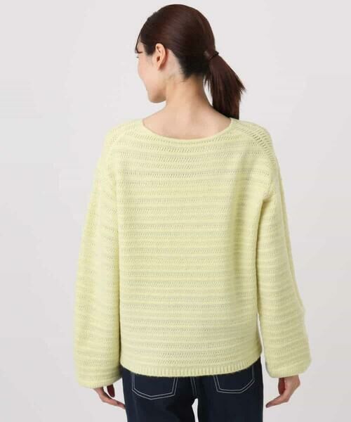 MK MICHEL KLEIN / エムケーミッシェルクラン ニット・セーター | シアーボーダーボリュームパフスリーブニット/洗える | 詳細21