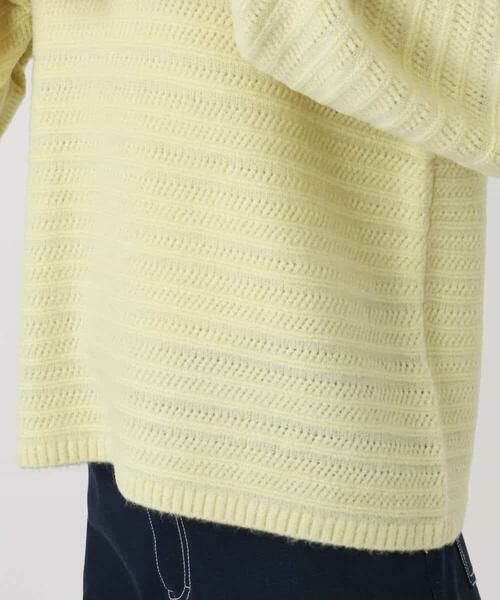 MK MICHEL KLEIN / エムケーミッシェルクラン ニット・セーター | シアーボーダーボリュームパフスリーブニット/洗える | 詳細24