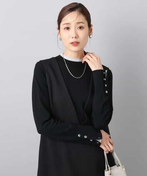 MK MICHEL KLEIN / エムケーミッシェルクラン ニット・セーター | 配色レイヤードデザインニット/洗える | 詳細1