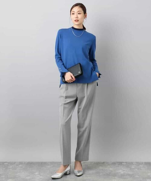 MK MICHEL KLEIN / エムケーミッシェルクラン ニット・セーター | 配色レイヤードデザインニット/洗える | 詳細12