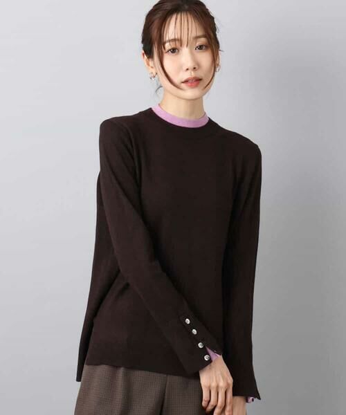 MK MICHEL KLEIN / エムケーミッシェルクラン ニット・セーター | 配色レイヤードデザインニット/洗える | 詳細13