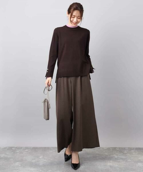 MK MICHEL KLEIN / エムケーミッシェルクラン ニット・セーター | 配色レイヤードデザインニット/洗える | 詳細14