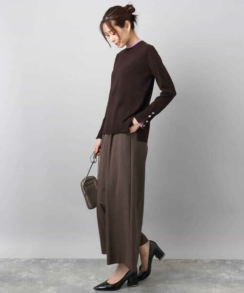 MK MICHEL KLEIN / エムケーミッシェルクラン ニット・セーター | 配色レイヤードデザインニット/洗える | 詳細15