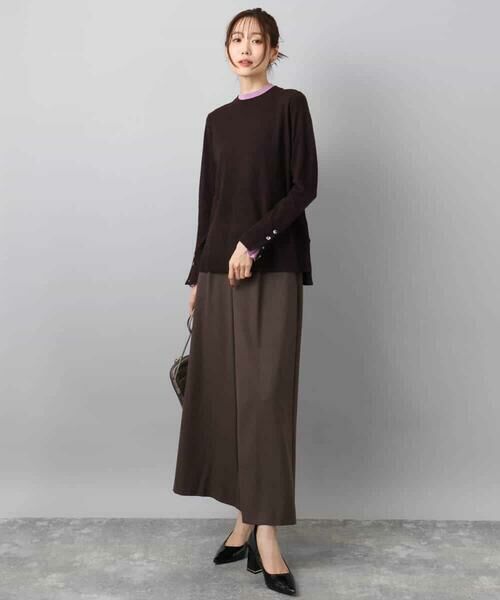 MK MICHEL KLEIN / エムケーミッシェルクラン ニット・セーター | 配色レイヤードデザインニット/洗える | 詳細16