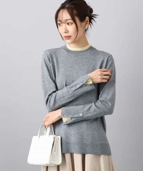 MK MICHEL KLEIN / エムケーミッシェルクラン ニット・セーター | 配色レイヤードデザインニット/洗える | 詳細17