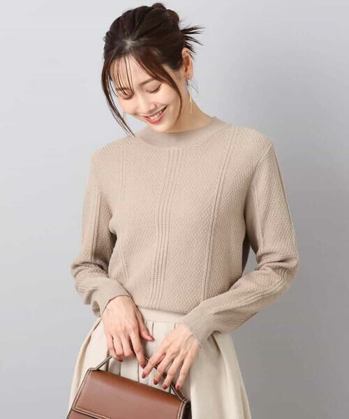 MK MICHEL KLEIN / エムケーミッシェルクラン ニット・セーター | ミニケーブル編みニット/洗える | 詳細13