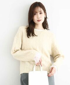 MK MICHEL KLEIN / エムケーミッシェルクラン ニット・セーター | スパンコールラメ入りニット/洗える