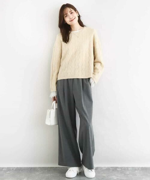 MK MICHEL KLEIN / エムケーミッシェルクラン ニット・セーター | スパンコールラメ入りニット/洗える | 詳細10