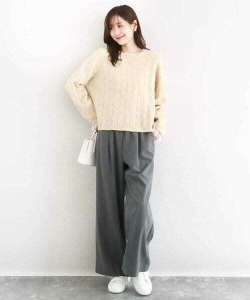 MK MICHEL KLEIN / エムケーミッシェルクラン ニット・セーター | スパンコールラメ入りニット/洗える | 詳細11