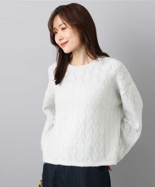 MK MICHEL KLEIN / エムケーミッシェルクラン ニット・セーター | スパンコールラメ入りニット/洗える | 詳細13