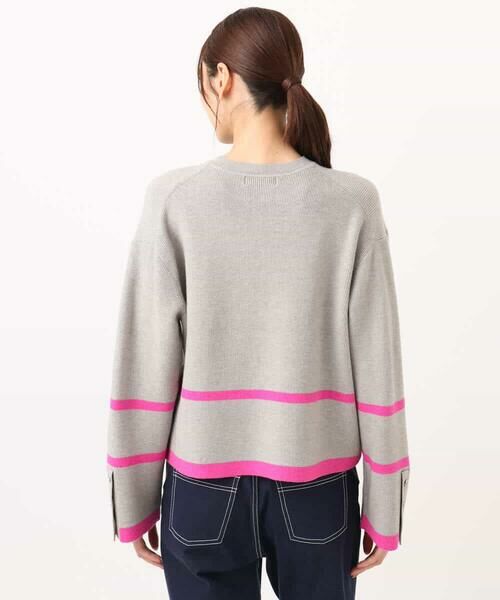MK MICHEL KLEIN / エムケーミッシェルクラン ニット・セーター | 配色ライン片畦編みニット/洗える | 詳細28