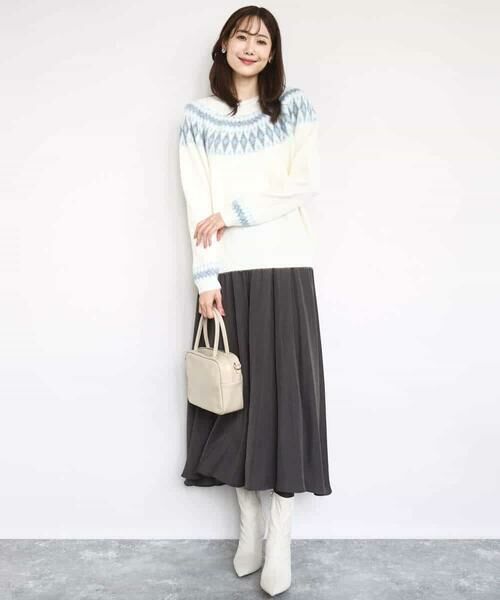 MK MICHEL KLEIN / エムケーミッシェルクラン ニット・セーター | ノルディック柄ニット/洗える | 詳細10