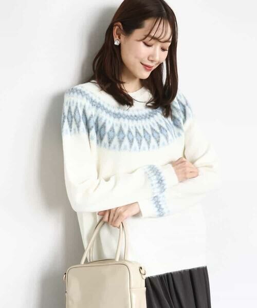 MK MICHEL KLEIN / エムケーミッシェルクラン ニット・セーター | ノルディック柄ニット/洗える | 詳細8