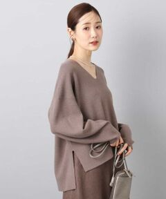 MK MICHEL KLEIN / エムケーミッシェルクラン ニット・セーター | 片畦編みVネックニット/洗える