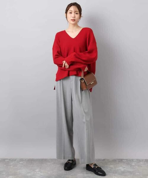 MK MICHEL KLEIN / エムケーミッシェルクラン ニット・セーター | 片畦編みVネックニット/洗える | 詳細26