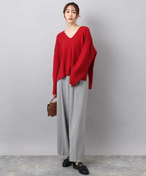 MK MICHEL KLEIN / エムケーミッシェルクラン ニット・セーター | 片畦編みVネックニット/洗える | 詳細27