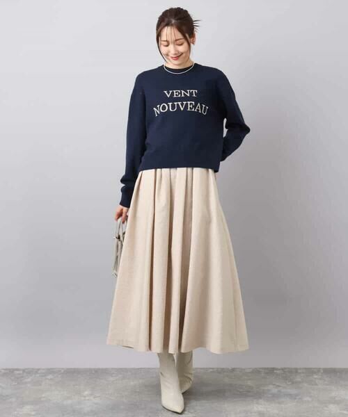 MK MICHEL KLEIN / エムケーミッシェルクラン ニット・セーター | ロゴ入りウール混ニット/前後2way/洗える | 詳細13