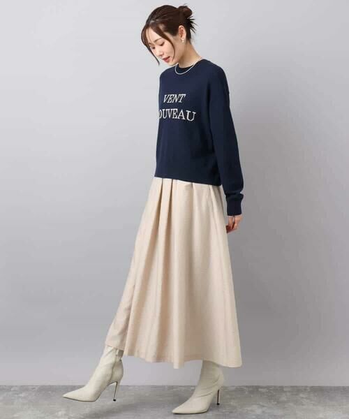 MK MICHEL KLEIN / エムケーミッシェルクラン ニット・セーター | ロゴ入りウール混ニット/前後2way/洗える | 詳細14