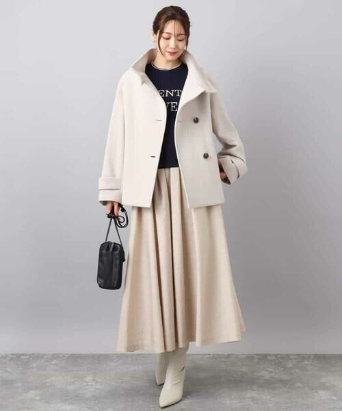 MK MICHEL KLEIN / エムケーミッシェルクラン ニット・セーター | ロゴ入りウール混ニット/前後2way/洗える | 詳細15