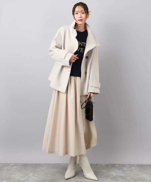 MK MICHEL KLEIN / エムケーミッシェルクラン ニット・セーター | ロゴ入りウール混ニット/前後2way/洗える | 詳細16