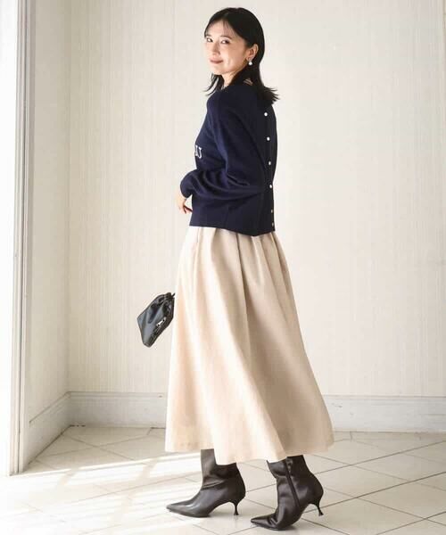 MK MICHEL KLEIN / エムケーミッシェルクラン ニット・セーター | ロゴ入りウール混ニット/前後2way/洗える | 詳細19