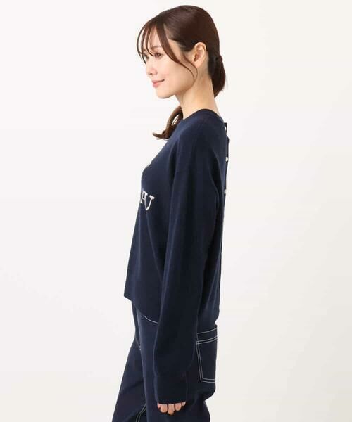 MK MICHEL KLEIN / エムケーミッシェルクラン ニット・セーター | ロゴ入りウール混ニット/前後2way/洗える | 詳細21