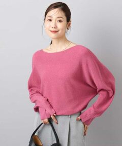 MK MICHEL KLEIN / エムケーミッシェルクラン ニット・セーター | ラメ入りドルマンスリーブ畦編みニット/洗える