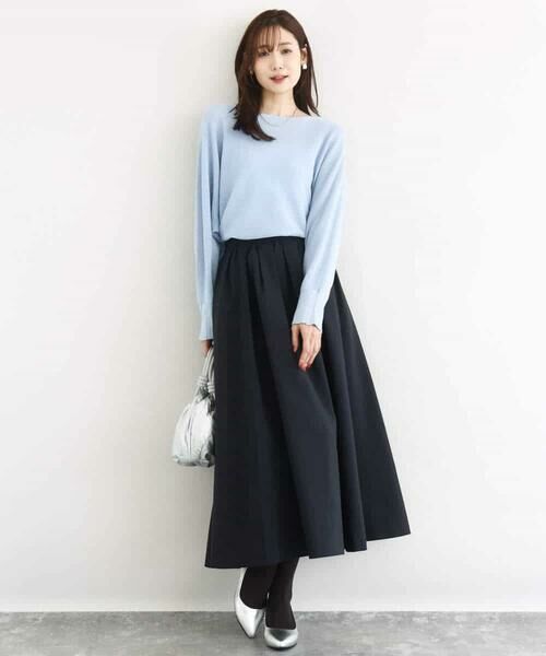 MK MICHEL KLEIN / エムケーミッシェルクラン ニット・セーター | ラメ入りドルマンスリーブ畦編みニット/洗える | 詳細19