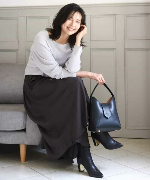 MK MICHEL KLEIN / エムケーミッシェルクラン ニット・セーター | ラメ入りドルマンスリーブ畦編みニット/洗える | 詳細27