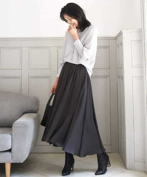 MK MICHEL KLEIN / エムケーミッシェルクラン ニット・セーター | ラメ入りドルマンスリーブ畦編みニット/洗える | 詳細28