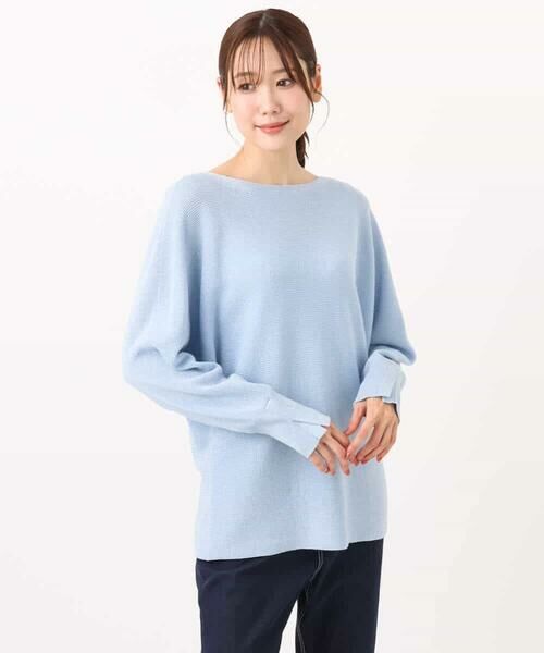 MK MICHEL KLEIN / エムケーミッシェルクラン ニット・セーター | ラメ入りドルマンスリーブ畦編みニット/洗える | 詳細29