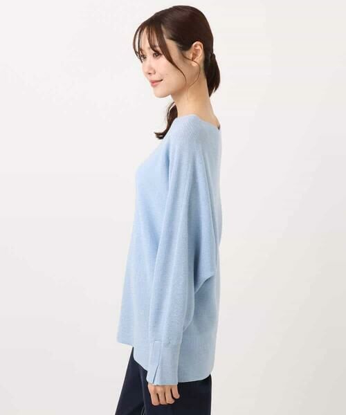 MK MICHEL KLEIN / エムケーミッシェルクラン ニット・セーター | ラメ入りドルマンスリーブ畦編みニット/洗える | 詳細30