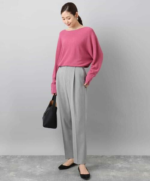 MK MICHEL KLEIN / エムケーミッシェルクラン ニット・セーター | ラメ入りドルマンスリーブ畦編みニット/洗える | 詳細4