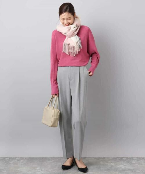 MK MICHEL KLEIN / エムケーミッシェルクラン ニット・セーター | ラメ入りドルマンスリーブ畦編みニット/洗える | 詳細8